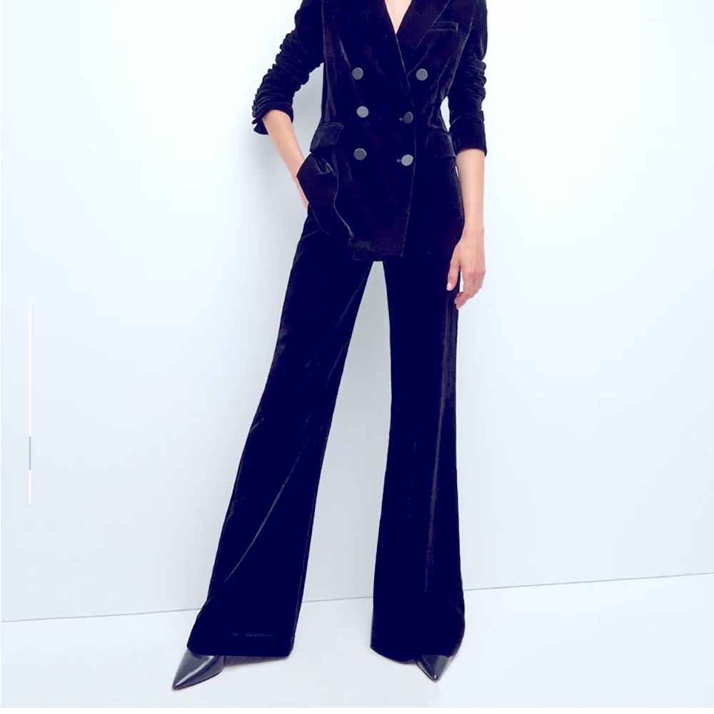 Veronica Beard Lebone Black Velvet Women's Pants